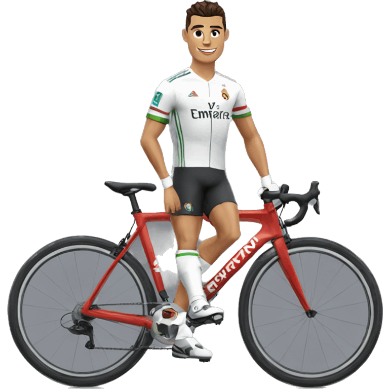 Cristiano Ronaldo à vélo emoji