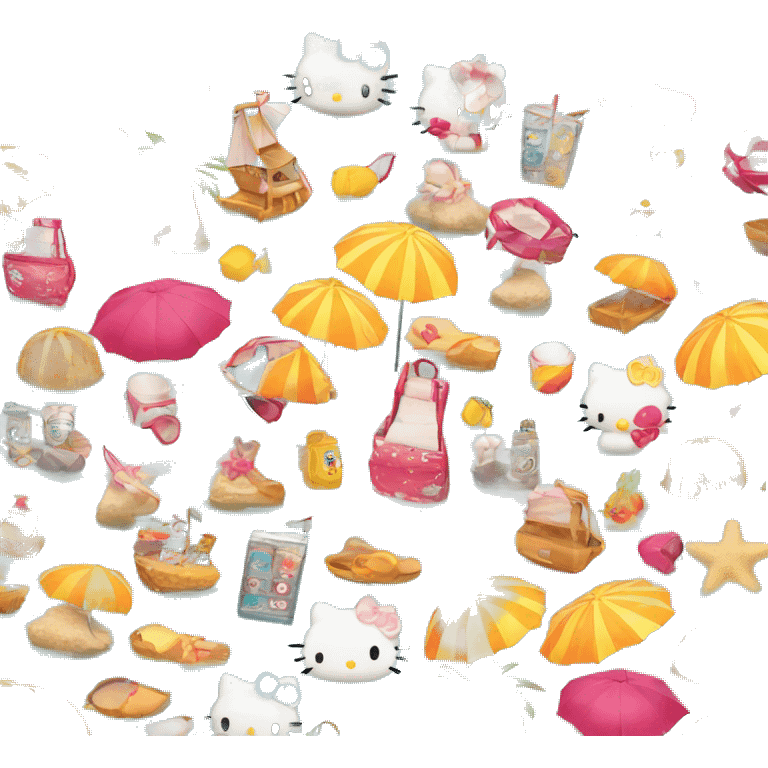 Hello kitty beach emoji