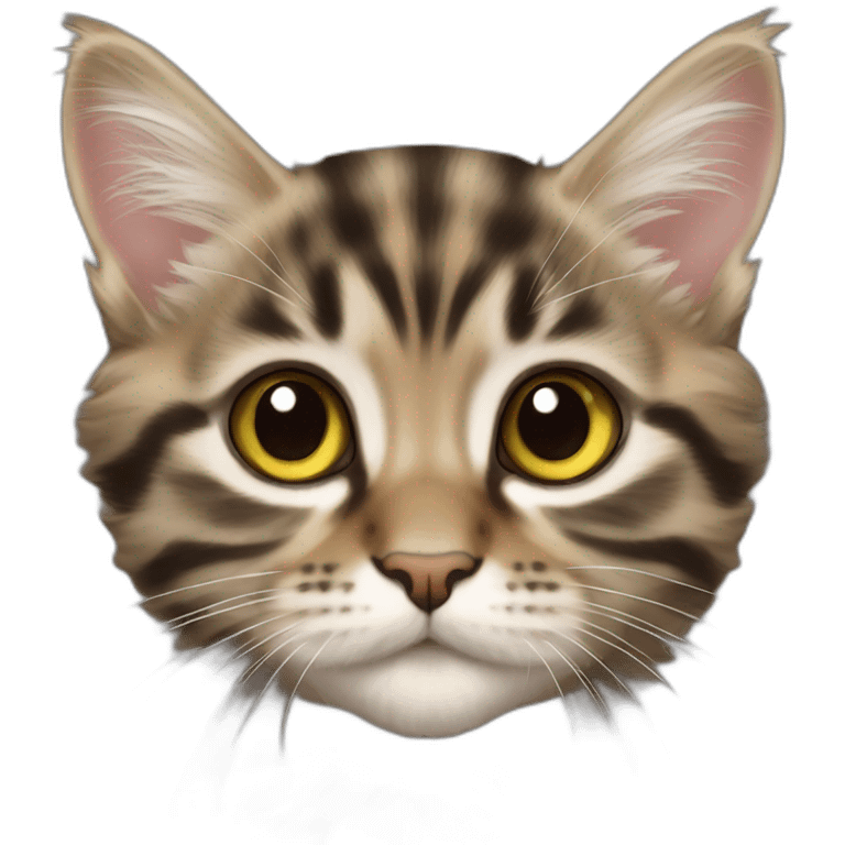 maincoon tabby kitten long hair emoji