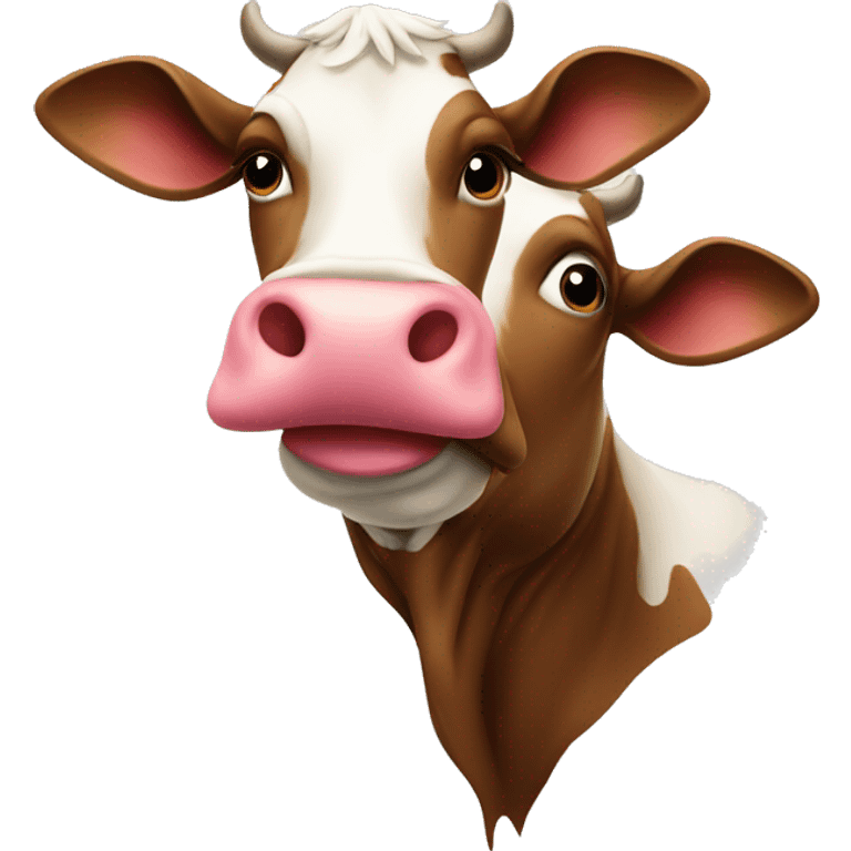 kissing cow emoji