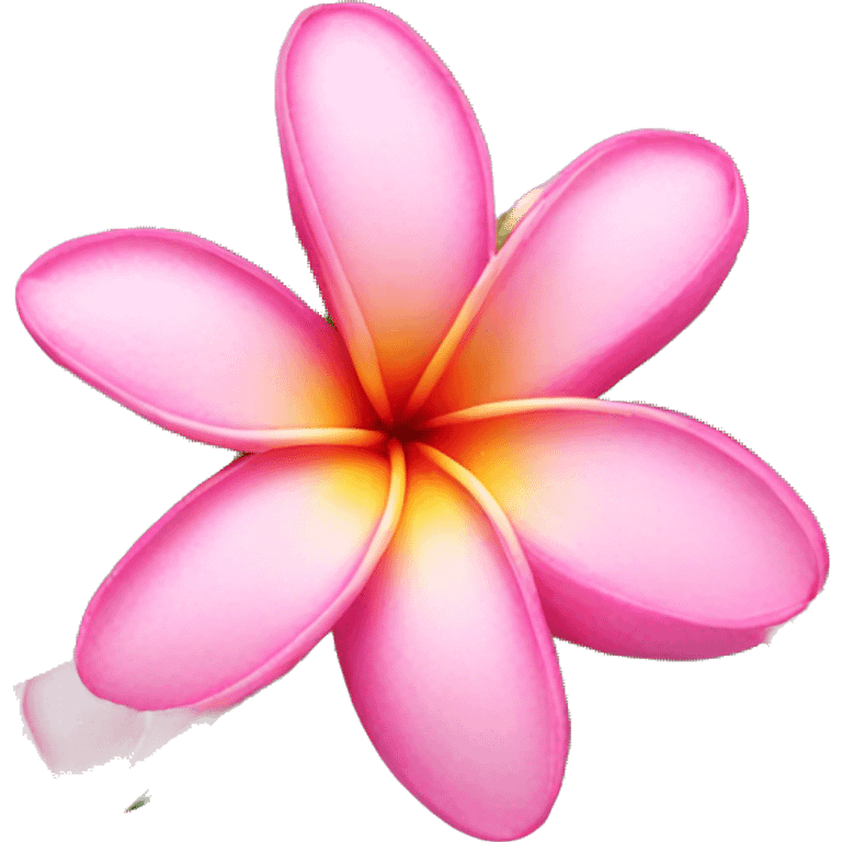 pink plumeria flower emoji