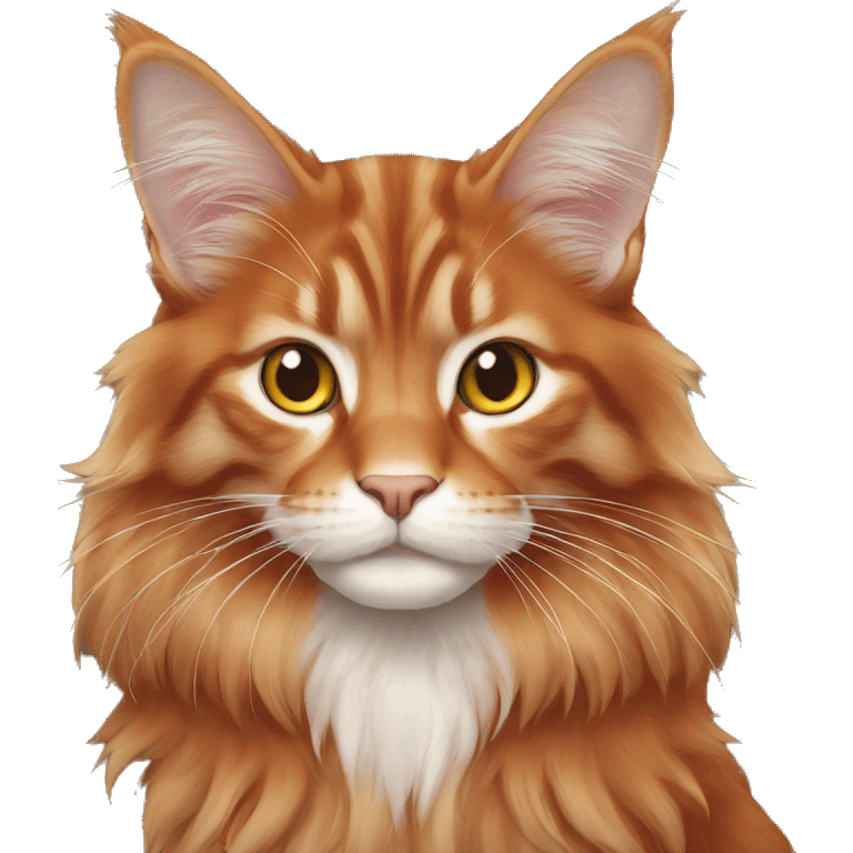 Red main coon full-body emoji