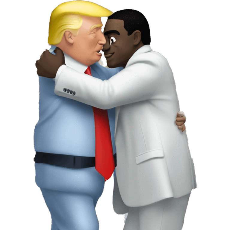 Diddy and trump hugging emoji