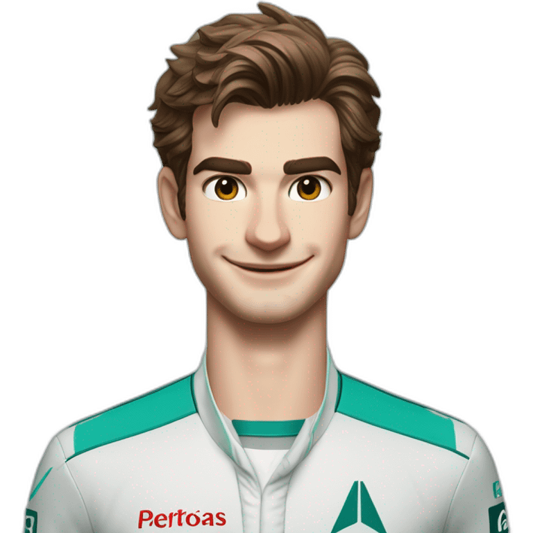 Andrew Garfield in Mercedes AMG Petronas F1 team emoji