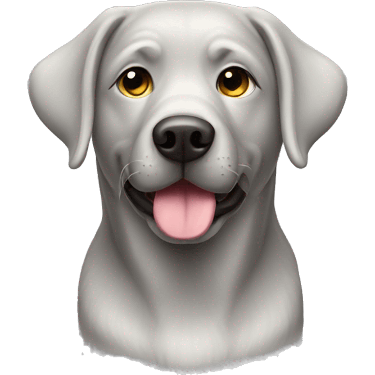 silver lab dog high  emoji