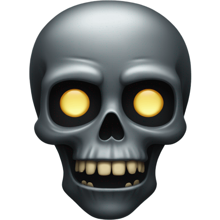 Scary, dark skull emoji