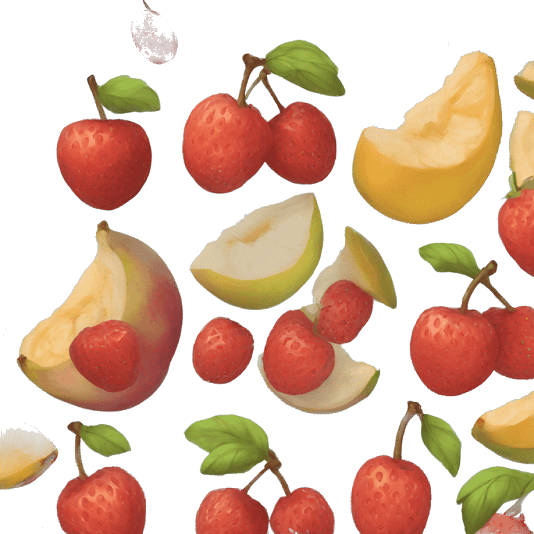 painting of friut emoji