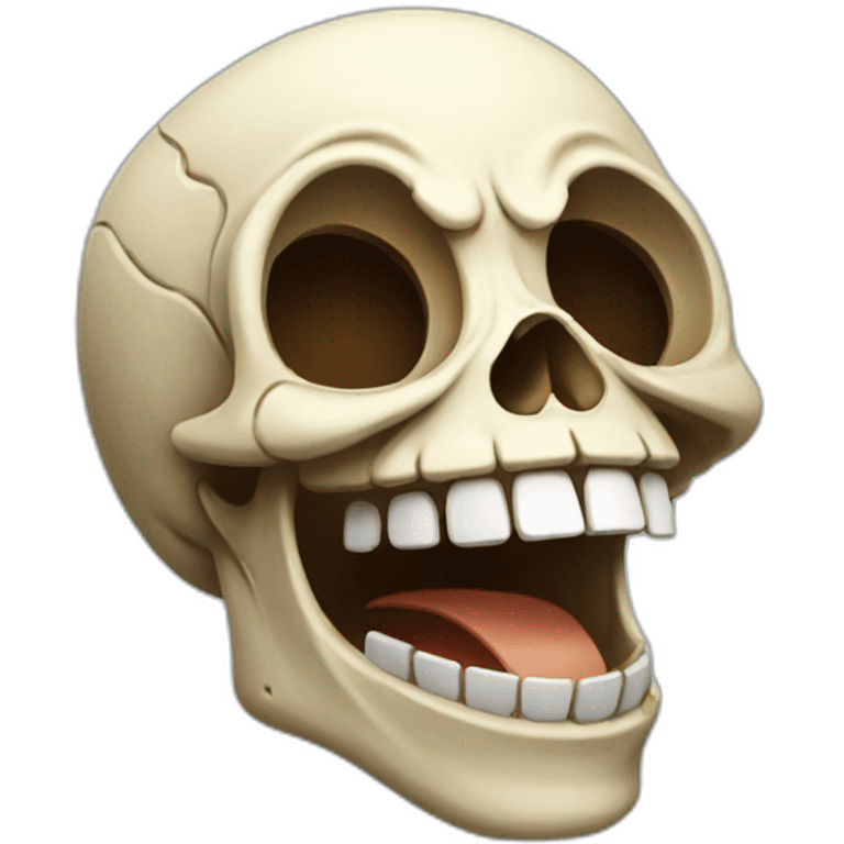 Skull laughing emoji