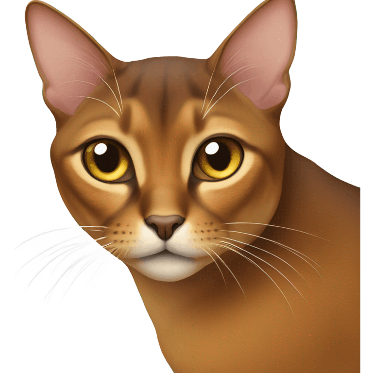 Abyssinian cat sits contentedly emoji