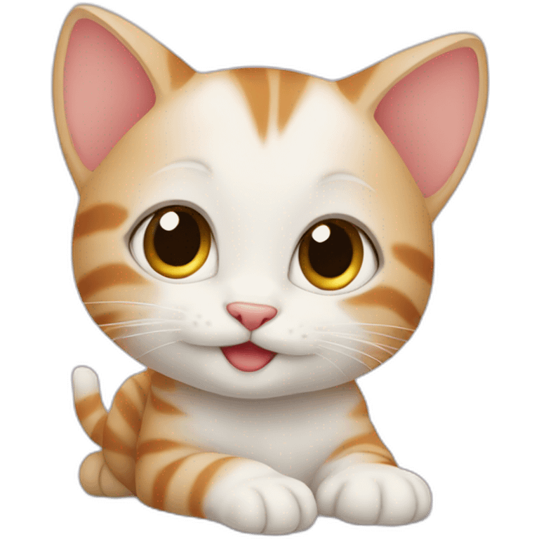 Baby cat lafing emoji