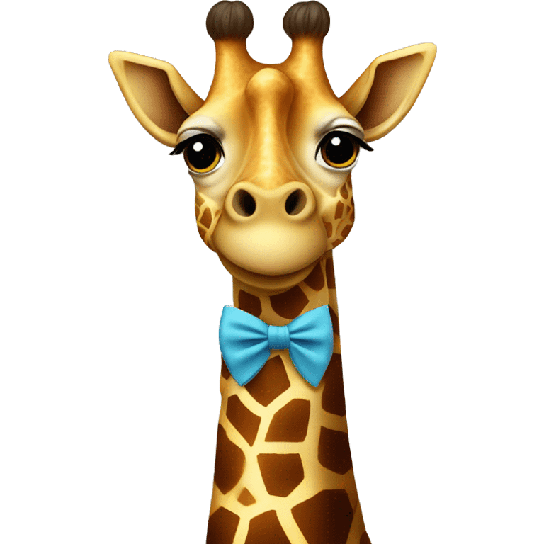 Giraffe in a bow tie emoji