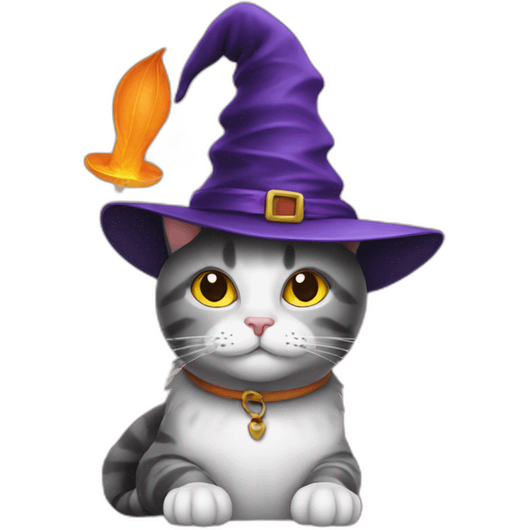 cat with witch's hat emoji