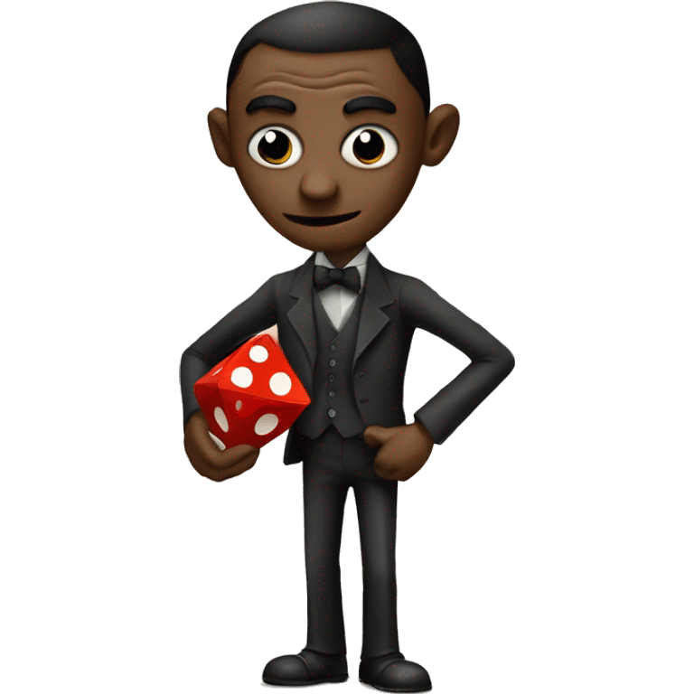 Kafka holds a red dice in his hands emoji