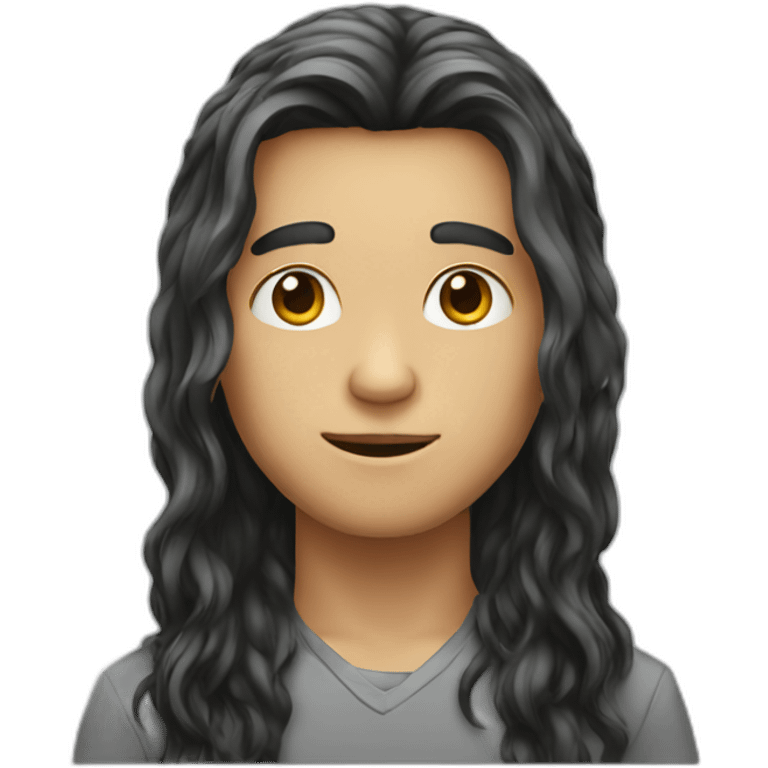 long hair boy emoji