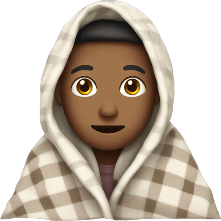 Person with blanket emoji