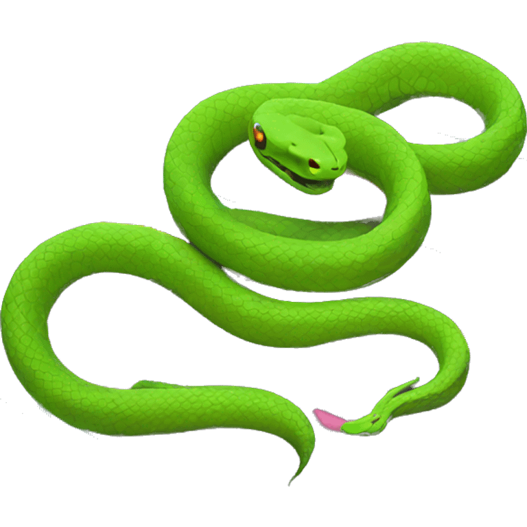 Neon snake emoji