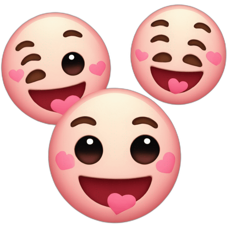 cute emojies with hearts emoji