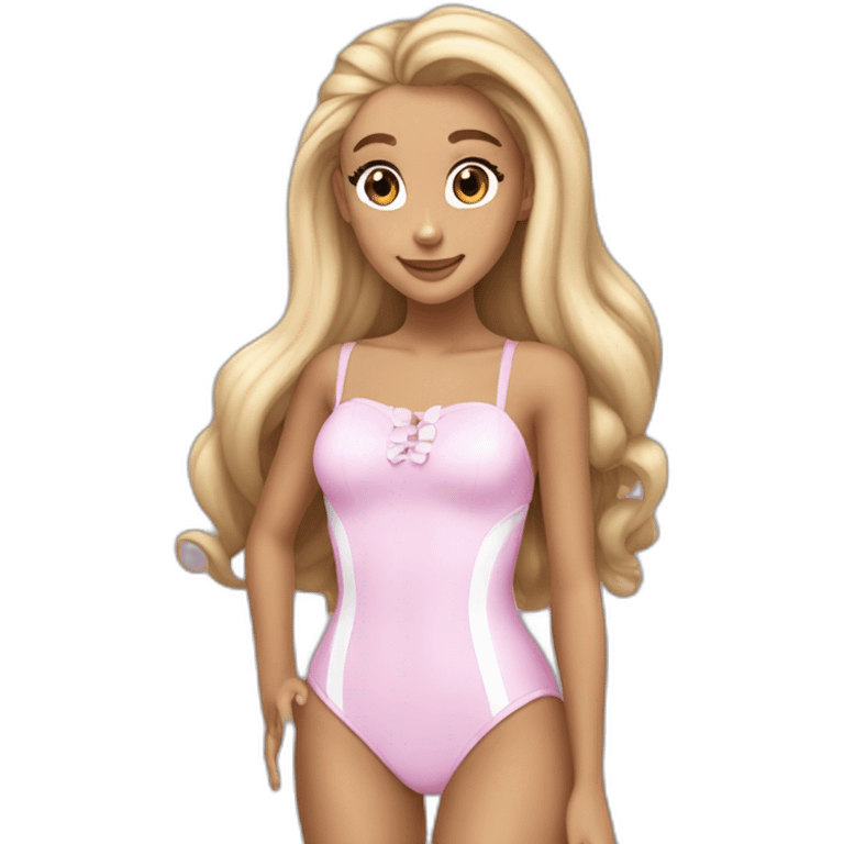 Ariana Grande, blonde maillot de bain, emoji