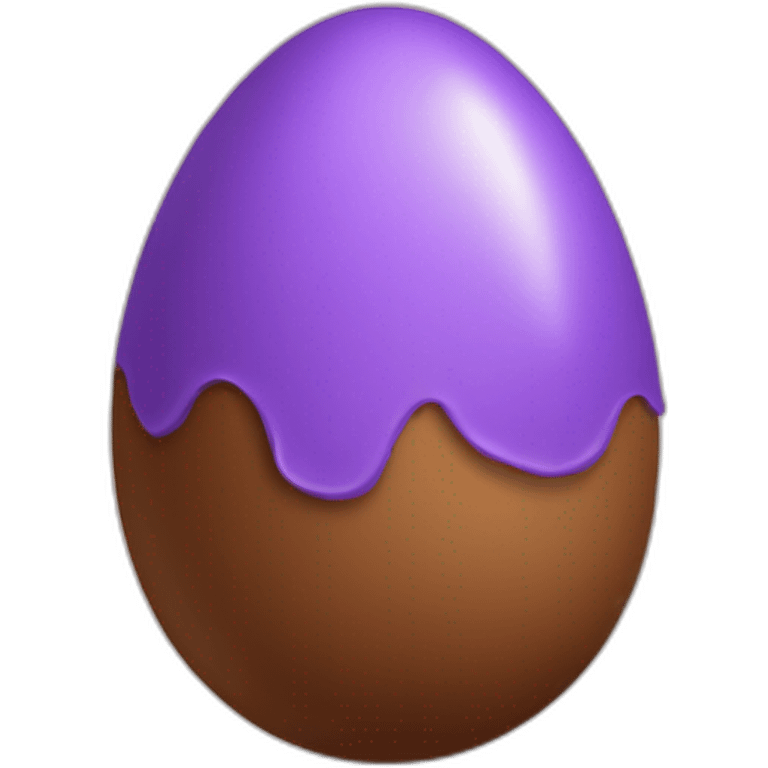 violet and brown colored easter egg  emoji