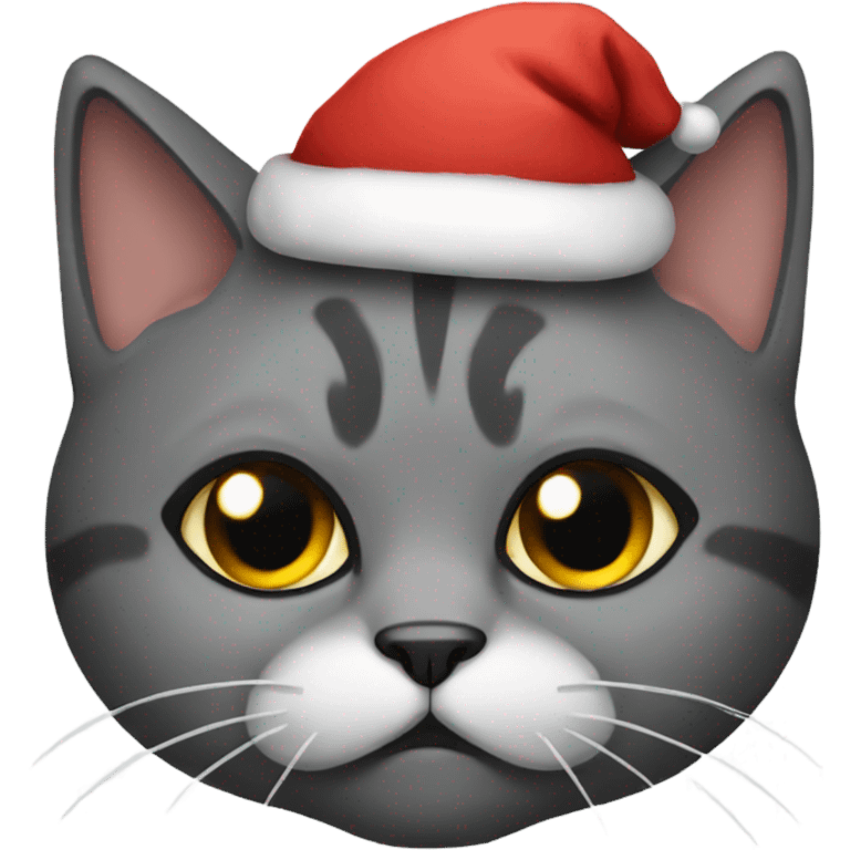 Very sad looking Christmas cat emoji