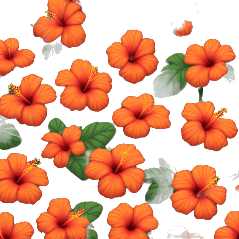 Red and orange hibiscus flower  emoji