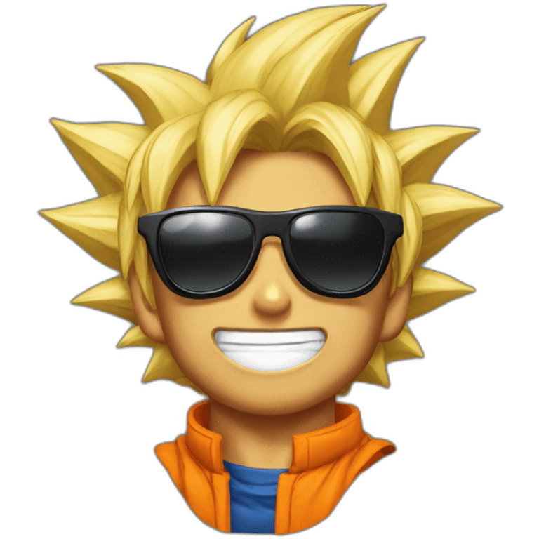 Goku with sunglasses emoji