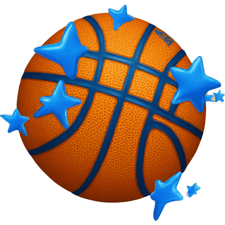 a basketball with 7 stars on top of it  emoji