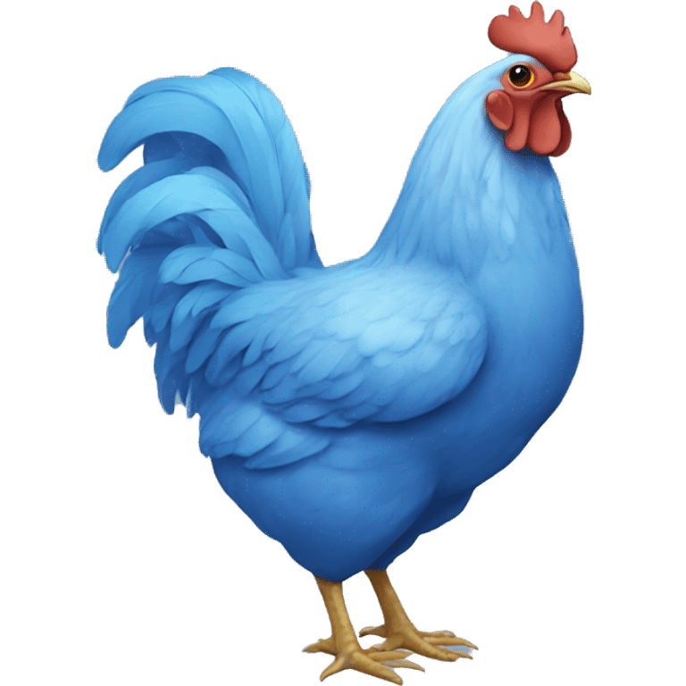 Chicken but blue  emoji