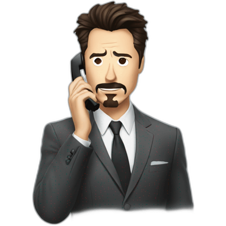 Tony Stark talking on the phone emoji