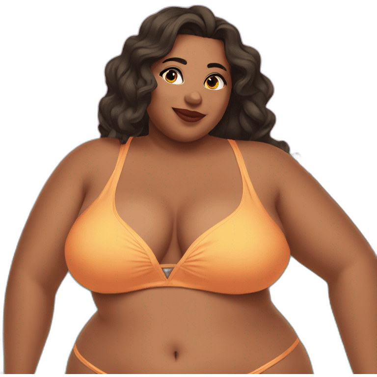 Thicc latin woman swimsuit emoji