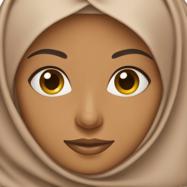 Tan skin hijab woman emoji