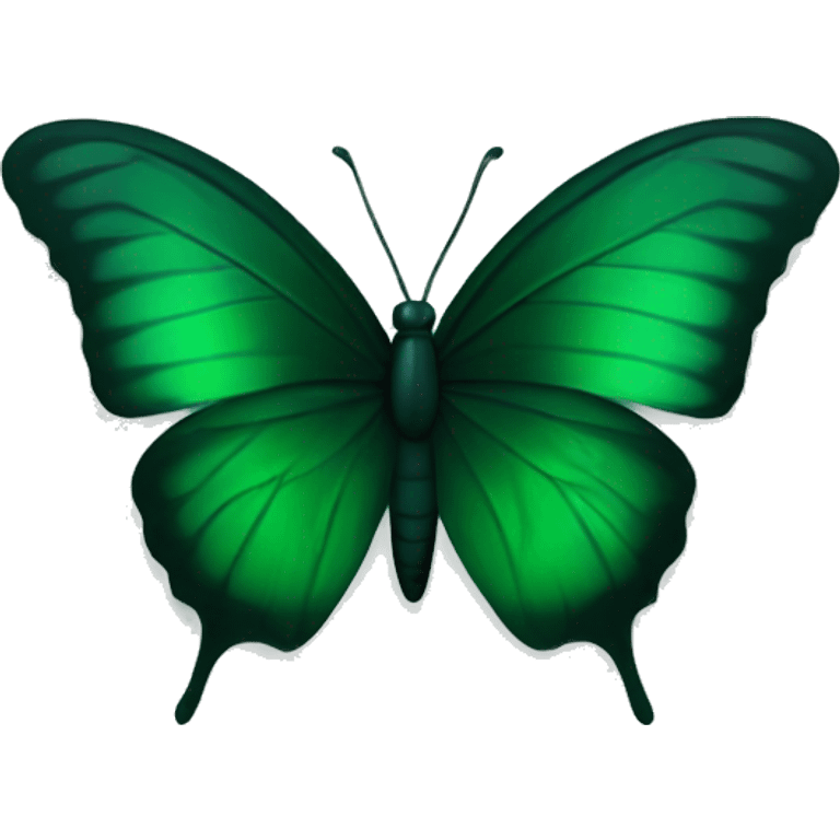 Very dark green butterfly in iphone design emoji