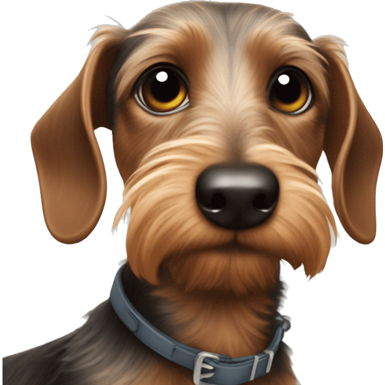 wire haired dachshund boar coloured emoji