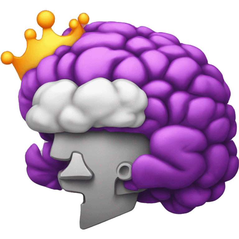 One big brain of futur colorfull punkstyle emoji