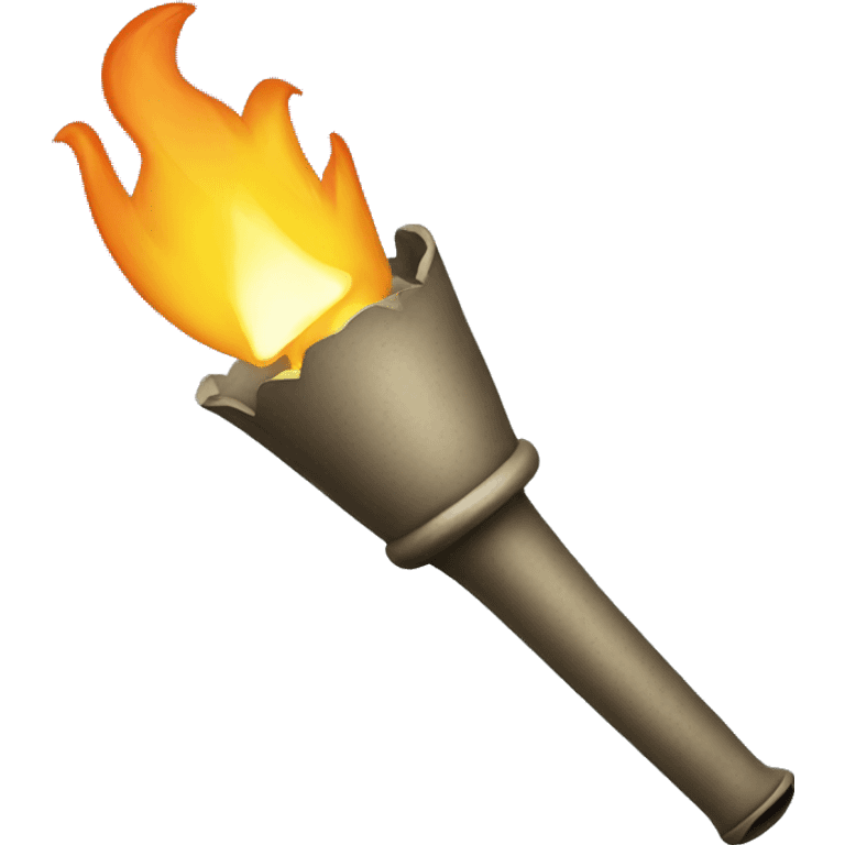 Torch with flower emoji