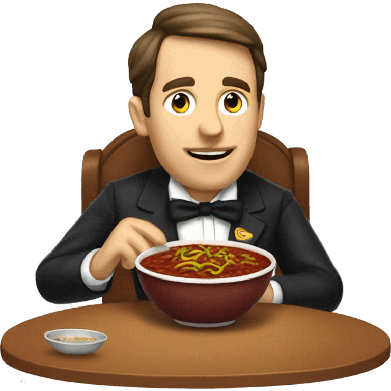 Stephen Foster eating a bowl of chili emoji