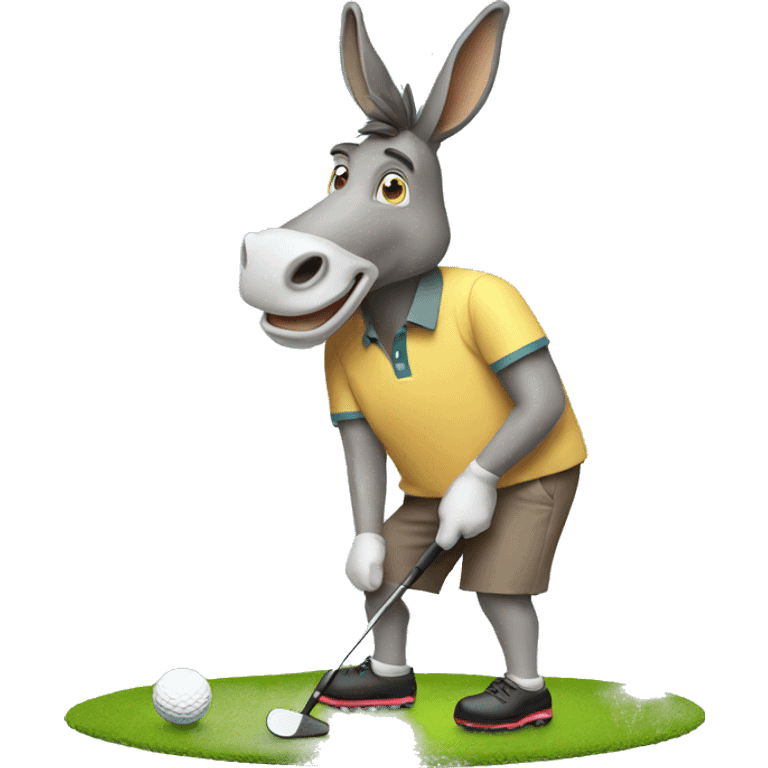 Donkey playing golf  emoji