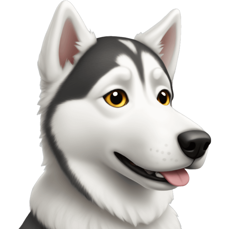 white husky with floppy ears emoji