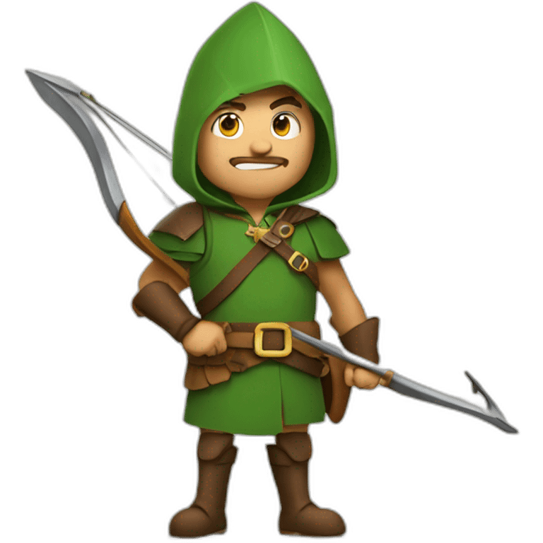 robin hood con un arma emoji