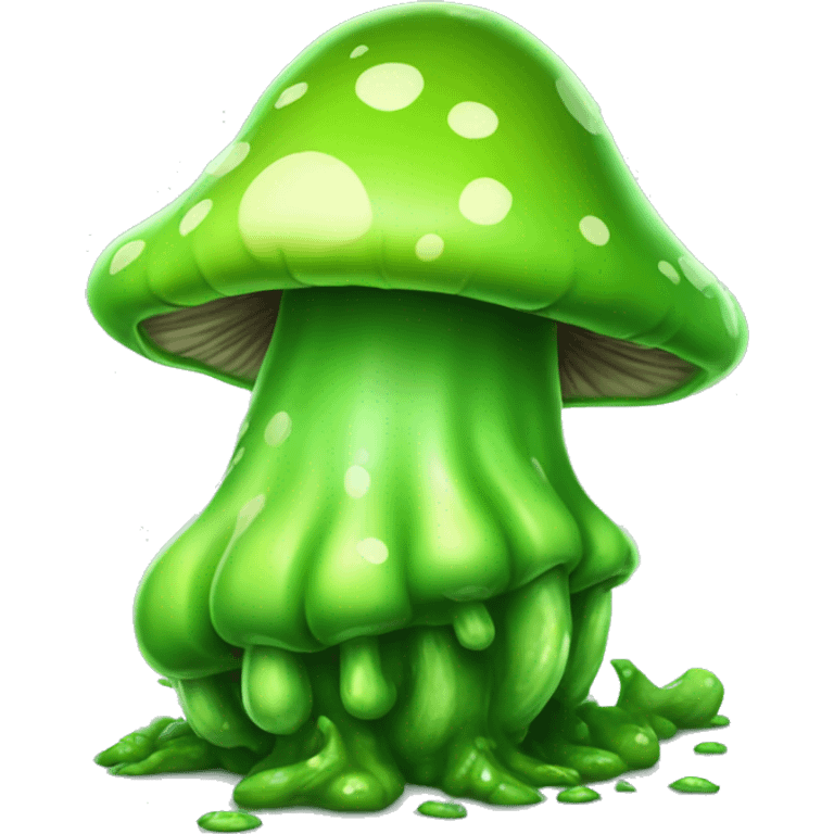 toxic green gooey slimey mushroom  emoji