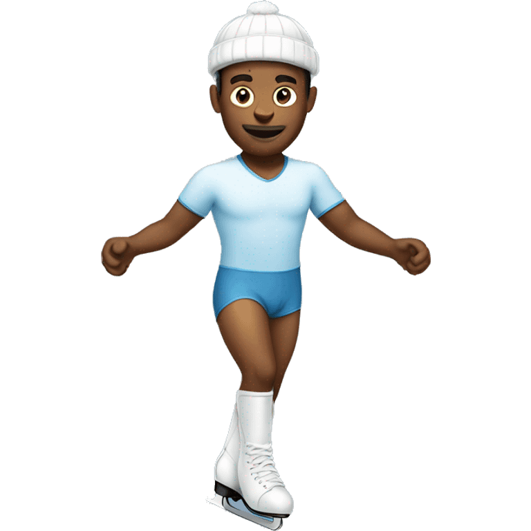 Man wearing underwear ice skating emoji