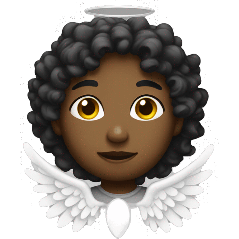 black angel halo emoji