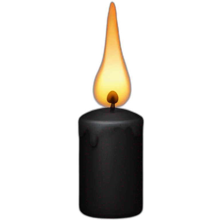 Black candle with a pentagram emoji