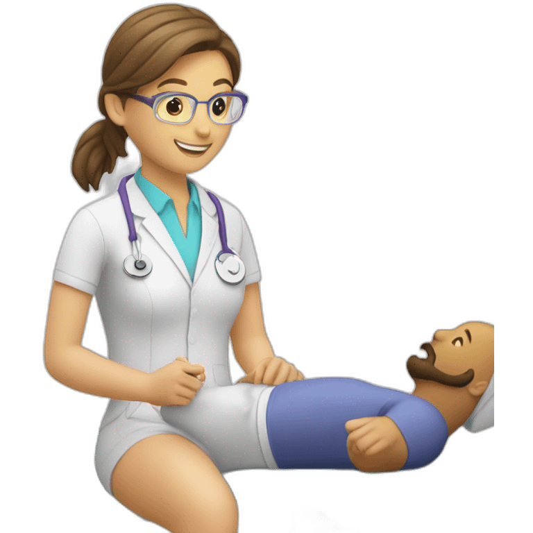 physiotherapist filling ICF form emoji