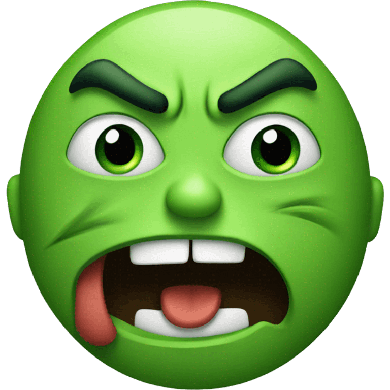 Angry green emoji emoji