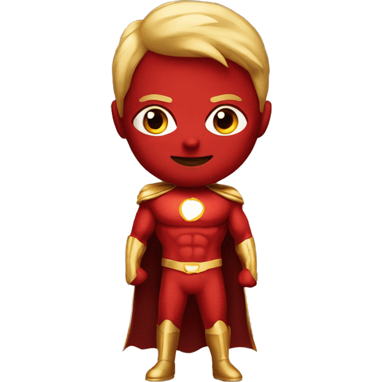 red and gold superhero emoji