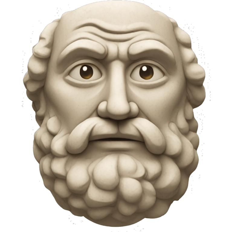 archimedes face in stone  emoji