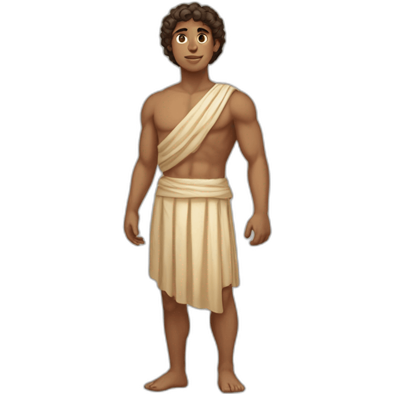 strong young ancient greek man light-skin emoji