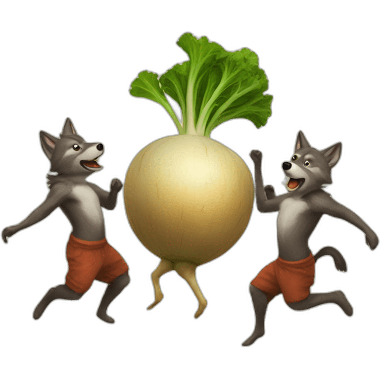 turnip dancing with wolfs emoji