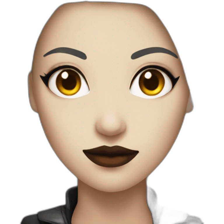 Cyberpunk vampire white female brunette emoji